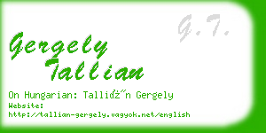 gergely tallian business card